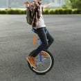 thumbnail image 2 of ToppiJoy 20 Inch Blue Wheel Outdoor Unicycle One Wheel Bike with Adjustable Seat and Anti-Skid Tires, Outdoor Exercise Unicycles for Adults and Kids Balance Training, 2 of 23