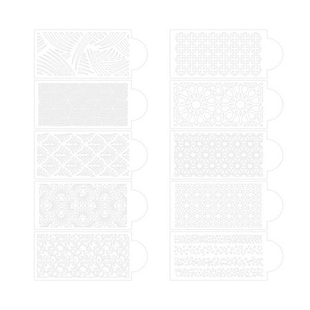 

FTjfrsbc 10x Cake Stencil Cake Decorating Lace Flower Chocolate Drawing Mold (B)
