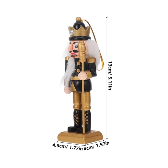 4pcs Christmas Nutcracker Ornaments Wood Nutcracker Figurines Christmas Party Favors