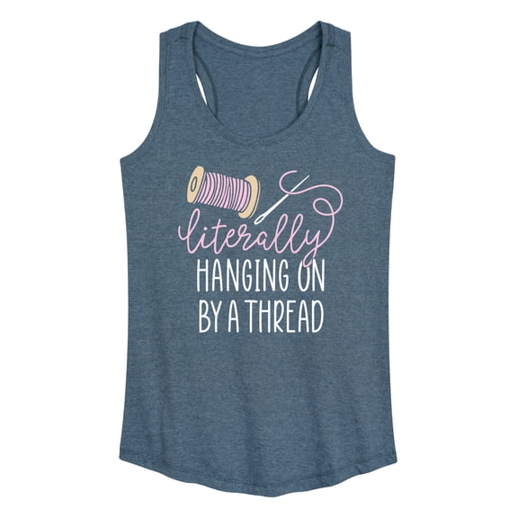 Instant Message - Hanging On By A Thread - Women's Racerback Tank Top