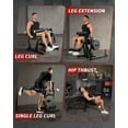 thumbnail image 5 of GARVEE 4 IN 1 Leg Extension and Curl Machine,700lbs Adjustable Leg Curl,Leg Extender for Home Gym,Fits 1" & 2" Weight Plates,Black, 5 of 7