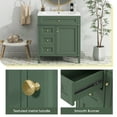 thumbnail image 4 of 30" Bathroom Vanity with Single Sink Combo, Modern Undermount Bathroom Sink Cabinet with 2 Drawers and a Tip-Out Drawer, Freestanding Bathroom Vanities for Bathroom(Green), 4 of 9