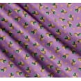 thumbnail image 3 of Soimoi Purple Cotton Cambric Fabric Peach Floral & Pineapple Fruits Decor Fabric Printed Yard 56 Inch Wide, 3 of 7