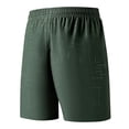 thumbnail image 5 of LIIPEE Men Shorts Casual Solid Color Knee Length Loose Fit Shorts Male Fashion Sports Quickly Drying Shorts With Pockets Comfortable Soft Breathable Daily Shorts,Green25454,XXL, 5 of 6