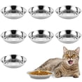 thumbnail image 1 of Tazones de acero inoxidable para comida de gatos kathson Alivio para Bigotes 8 pzas, 1 of 7