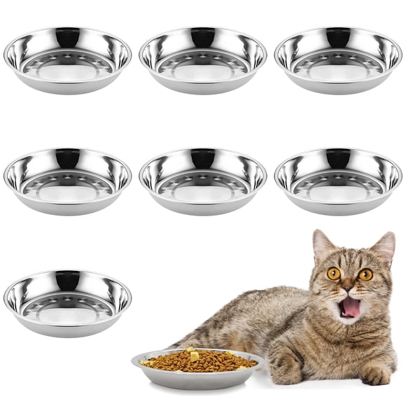 Tazones de Acero Inoxidable para Comida de Gatos kathson Alivio para Bigotes 8 Piezas