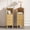 Style 3-Natural, variant on Narrow Fluted Nightstand with 2 Drawers and Open Shelf, Wooden Nightstand End Table for Bedroom, Living Room, 2-Pack(Walnut)