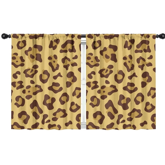 Blackout Kids Curtains,Leopard Print Childrens Insulated Curtains Set Of 2,Bedroom Essentials,Toddler Room Decor 42"x54"(106x137cm)
