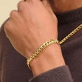 thumbnail image 3 of Men’s Silver Bracelet Set – Stainless Steel Cuban Link & Rope Chain, Adjustable Waterproof Jewelry for Men, 3 of 10