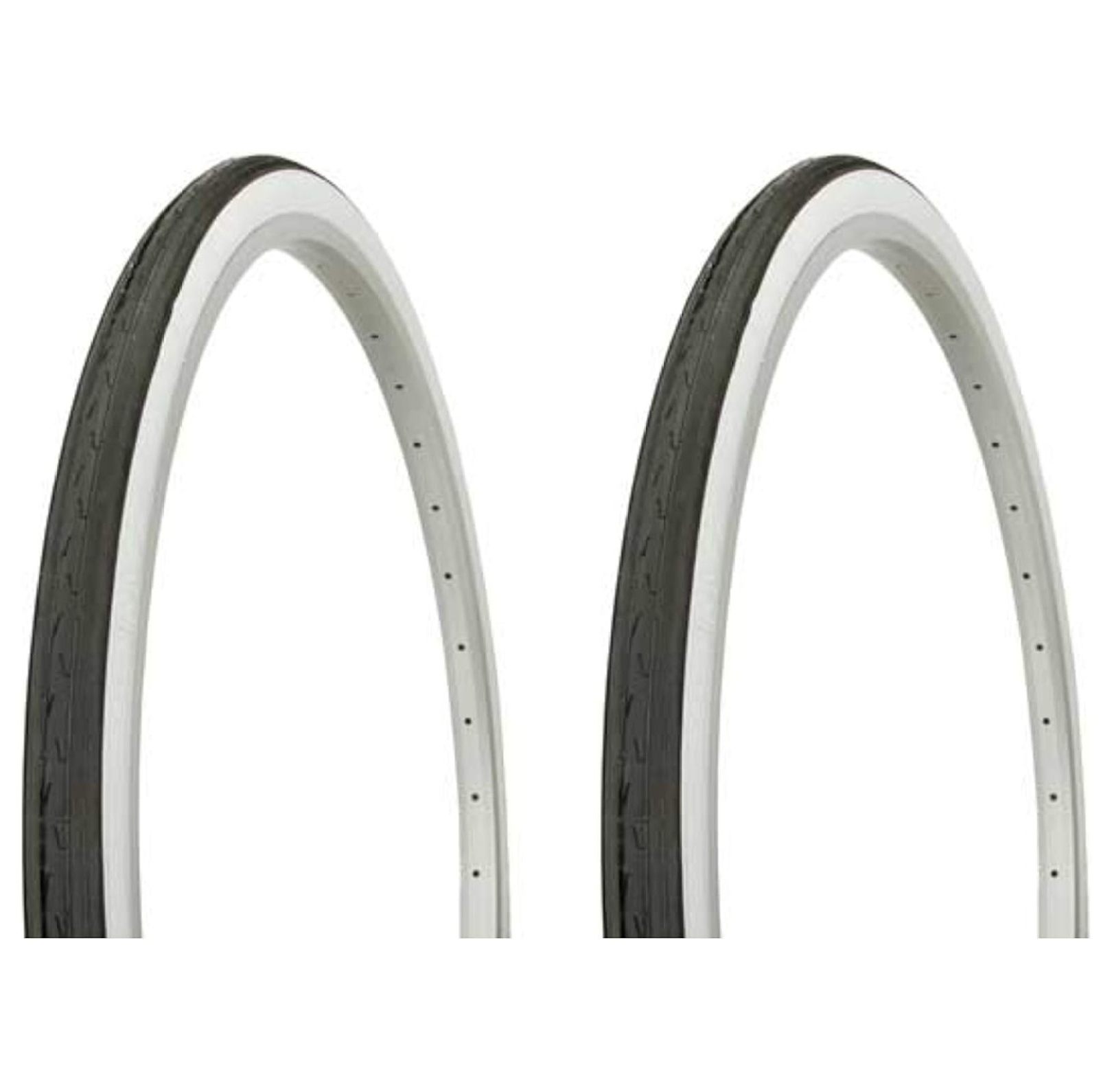 Huangfeiyan Tire Set. 2 Tires. Two Tires Duro 26" x 1 3/8" Black/White Side Wall, Cruiser Bike Tires, Chopper Bike Wheel, Mountain Bike Tires