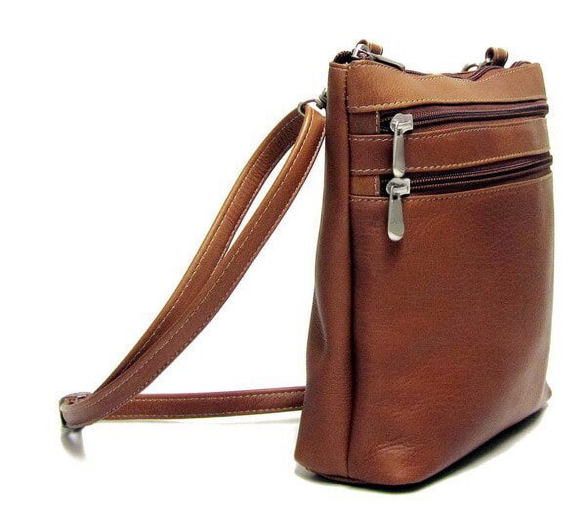 LeDonne  Leather 3-zipper Crossbody Handbag - image 4 of 5