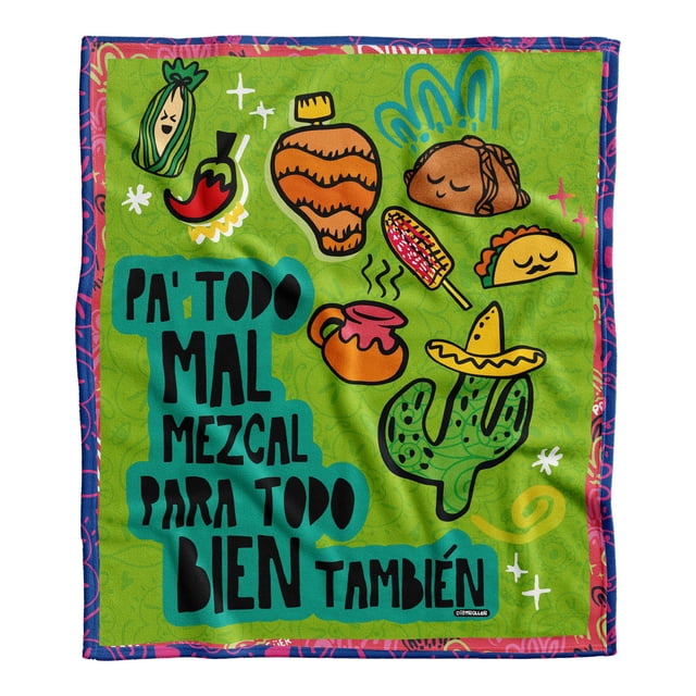 Cobertor Frazada Distroller 127 cm x 152 cm Mexican pow verde