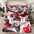 thumbnail image 2 of Homewish Gradient Marble 4 Pieces Queen Sheet Sets for Boys Girls,Abstract Stone Pattern Ultra Soft Flat Sheet,Marbling Watercolor Queen Fitted Sheet,Breathable Home Decor, 2 of 7
