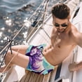thumbnail image 2 of luoweisi Men's Beach Shorts Quick Dry Swim Trunks with Mesh Lining Abstract Rhinoceros S, 2 of 5