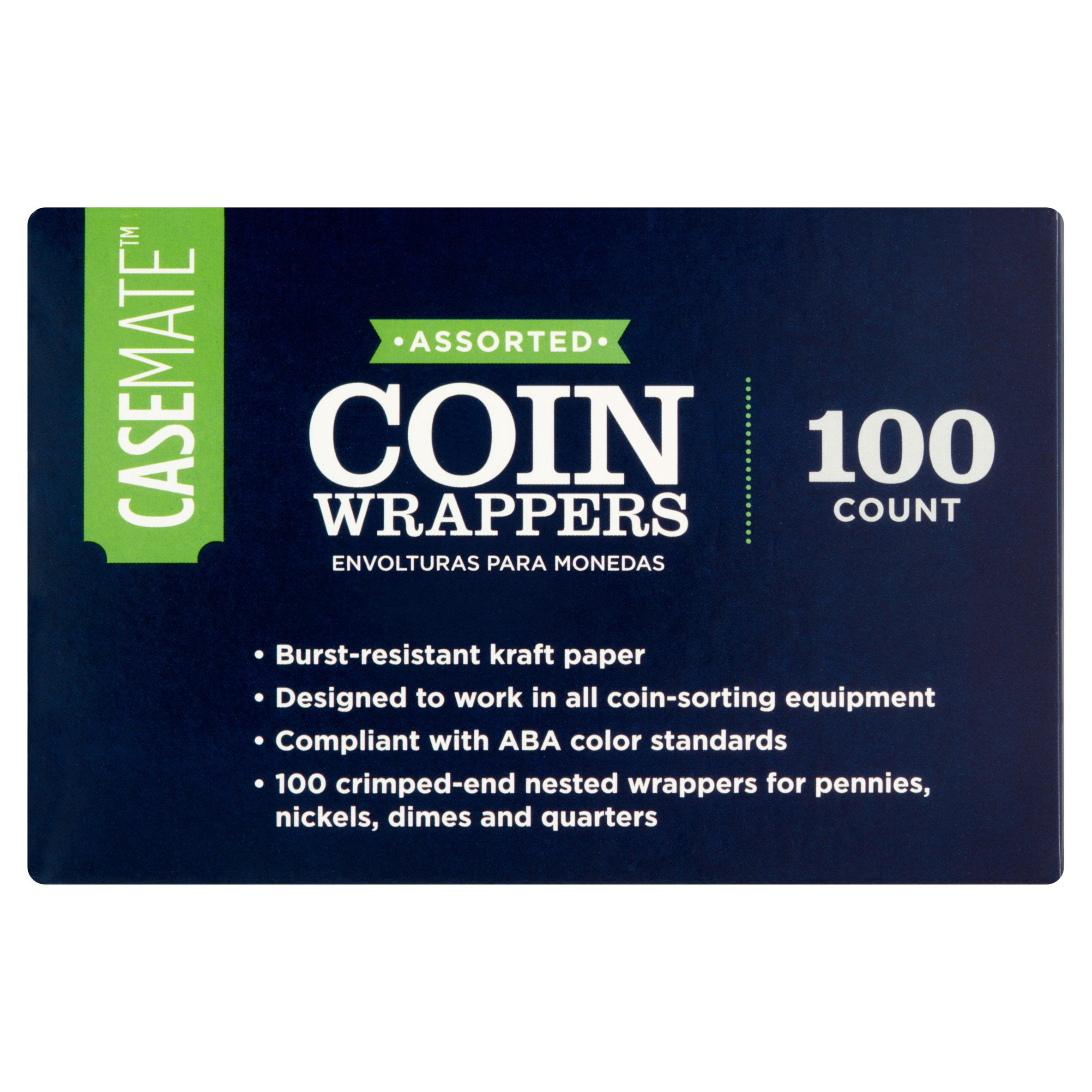 Casemate Assorted Coin Wrappers, 100 count