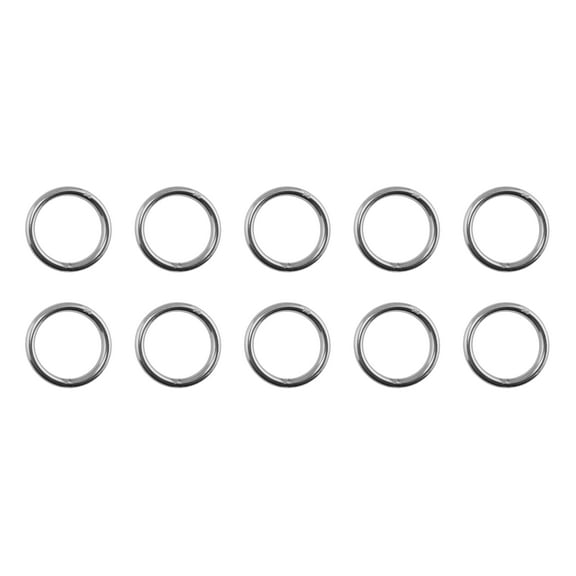 10 Pieces Stainless Steel 316 Round Ring Welded 1/8" x 1" (3mm x 25mm) Marine Grade