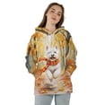 thumbnail image 4 of Welcome Fall West Highland White Terrier Strolling Through the Autumn Maple Forest All Over Print 3D Hoodie Unisex Merch Hoodies Westie Westy Dog Lover - 12012, 4 of 6