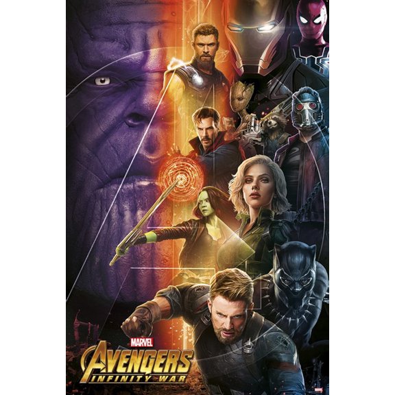BUY ART FOR LESS Officially Licensed Avengers Infinity War Movie Art Poster - 36 x 24 Inch - Decorative Print - Poster Paper - Ready to Frame