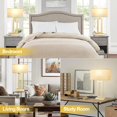 thumbnail image 5 of 22" Tall Bedroom Lamps for Living Room - Touch Gold Bedside Lamps with USB C+A, 3 Way Dimmable Lamp for Nightstand, Modern Night Stands Lamps for End Tables(Beige&Gold), 5 of 16
