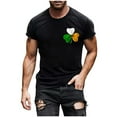 thumbnail image 4 of COSFO Cotton Mens Shirts Short Sleeve Crew Neck St Patricks Day Workout Tops Breathable Regular Fit Pullover Mens Graphic Tees, 4 of 4