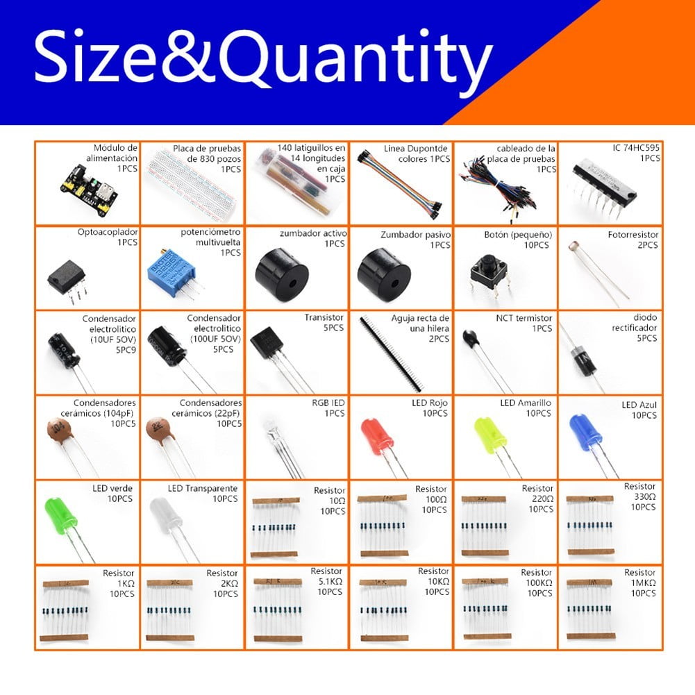Complete For Starter Kit Breadboard With 830 Connection Points, Power Module