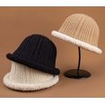 thumbnail image 5 of CoCopeaunt Women Knit Bucket Hat Trendy Fluffy Winter Cozy Wool Plush Girls Students Domed Fisherman Cap, 5 of 6