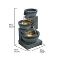 thumbnail image 4 of Bol Cascade de 24 Pouces H Eau Fountain Outdoor Gris à Plusieurs Niveaux avec DEL, 4 of 4