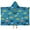 Blue Cartoon Dinosaurs-2, variant on Blue Cartoon Dinosaurs Party Pattern Hooded Bath Towel,50"x30" for Ages 3 To 12 Kids, Quick Dry Lightweight Soft Microfiber Hood Beach Towel Cover Up for Kids