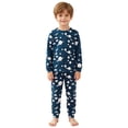 thumbnail image 4 of CAICJ98 Pajamas Boys Long Sleeve Planet Top and Pants Pjs Set Toddler Little Kids 2 Piece Soft Cotton Sleepwear (8-9 Years,Dark Blue), 4 of 9