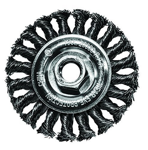 1PK Century Drill 76043 Angle Grinder Wire Wheel, 4" Cable Twist