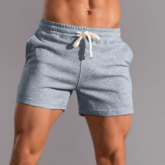 Tennis Shorts for Men with Pockets Mens Drawstring Workout Sweat Shorts 5 Inch Soft Cotton Casual Fitness Athletic Gym Shorts with Pockets Gray XL
