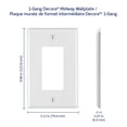 thumbnail image 4 of Wallplate Leviton 1-Gang 1-Decora Midway de nailon blanco, paquete de 10, 4 of 4