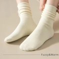 thumbnail image 2 of PIKADINGNIS LuaNi Calf Socks 5 Pairs for Women 5-10 Soft Casual Fuzzy Breathable Cotton Knit Thick Thermal Warm Classic Solid Winter, 2 of 7