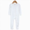 thumbnail image 2 of KPOPLK Baby Organic Cotton Footed Pajamas for Boys Zipper PJS Sleeper Long Sleeve Snug Fit Sleepwear Jumpsuit with Non-Slip Bee Grips Size 12-18 Months, 2 of 9