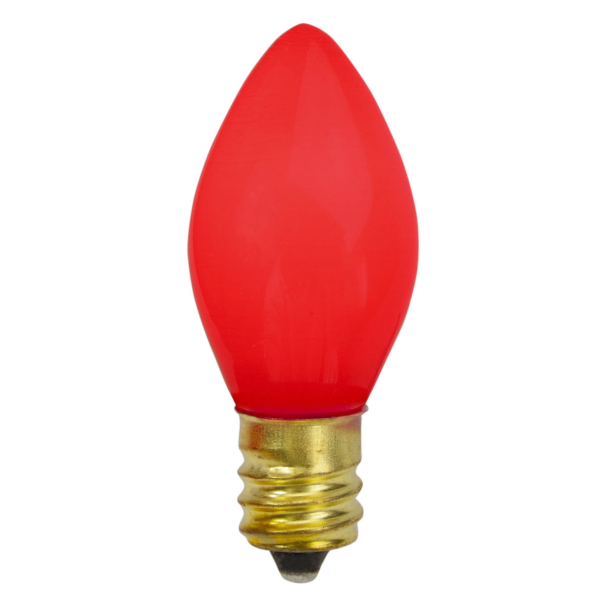 Set of 4 Red Opaque C7 Christmas Replacement Bulbs - 2'