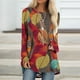 thumbnail image 2 of Camisas Para Mujer Camisetas de Gran Tamaño Manga Larga Casual Moda Cuello Redondo Tops Camisas Sueltas Estampadas Blusa Odeerbi  ODB135818, 2 of 5