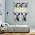 thumbnail image 5 of Abstract Cow Kitchen Curtains Sets for Windows 24 Inch Length, Farmhouse Colorful Animals Oil Painting Rod Pocket Window Treatments Tier Curtains and Valances Set for Bedroom/Bathroom, 5 of 8
