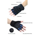 thumbnail image 3 of Wrist Half Finger Fitness Gloves for Men Women, Anti-Slip Shock-Absorbing Convenient Quick Release Breathable Comfortable Pad Cycling Gloves (L), 3 of 6