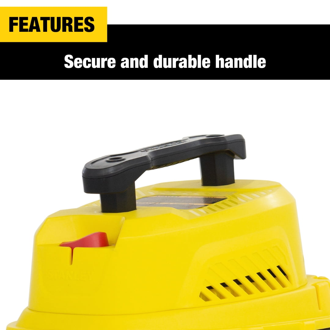 Stanley Black & Decker SL18910P-3 -3 Gallon Wet Dry Vacuum, 3 Peak HP Poly 2 in 1 Vacuum