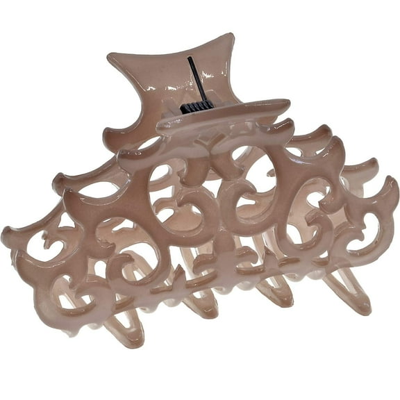 Camila Paris CP2401/2 Set of 2 French Hair Clip for Women, Small Amber, Antique, Girls Hair Claw Clips Jaw Fashion Durable and Styling Hair Accessories for Women, Made in France