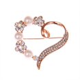 thumbnail image 2 of Eoperou Shining Rhinestones Faux Pearls Brooch Pin Exquisite Decorative Flower Hollow Heart Shape Pin Costume Accessories, 2 of 8