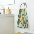 thumbnail image 3 of Yayeee 2 Pack Hand Towels for Bathroom 100% Cotton 16" x 28" Soft Absorbent Kitchen Towel, Orange Tree, 3 of 7