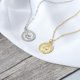 thumbnail image 1 of Collar con colgante de 2 piezas para mujer, collar con colgante de la reina Isabel, collar con placa de dólar, collar con cadena para clavícula, collar de moda que combina con todo, 1 of 5
