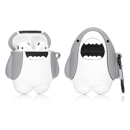 YIGEYI Étui AirPods 1/2 Silicone 3D Mignon – Big Ear Stitch Dessin Animé Kawaii, Protection Antichoc, Porte-Clés, Drôle & Protecteur