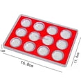 thumbnail image 3 of Caja redonda de plástico transparente para 30 cápsulas de monedas de 27 mm. Estuche hermético para guardar y proteger su colección., 3 of 5