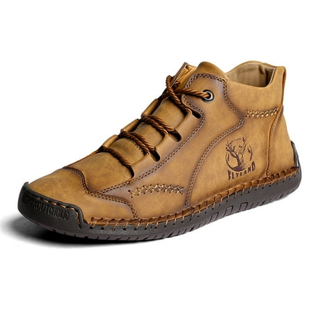 

Flyland Men s Casual Leather Shoes Fashion Dress Shoes Chukka Boots Handmade Male Ankle Boot
