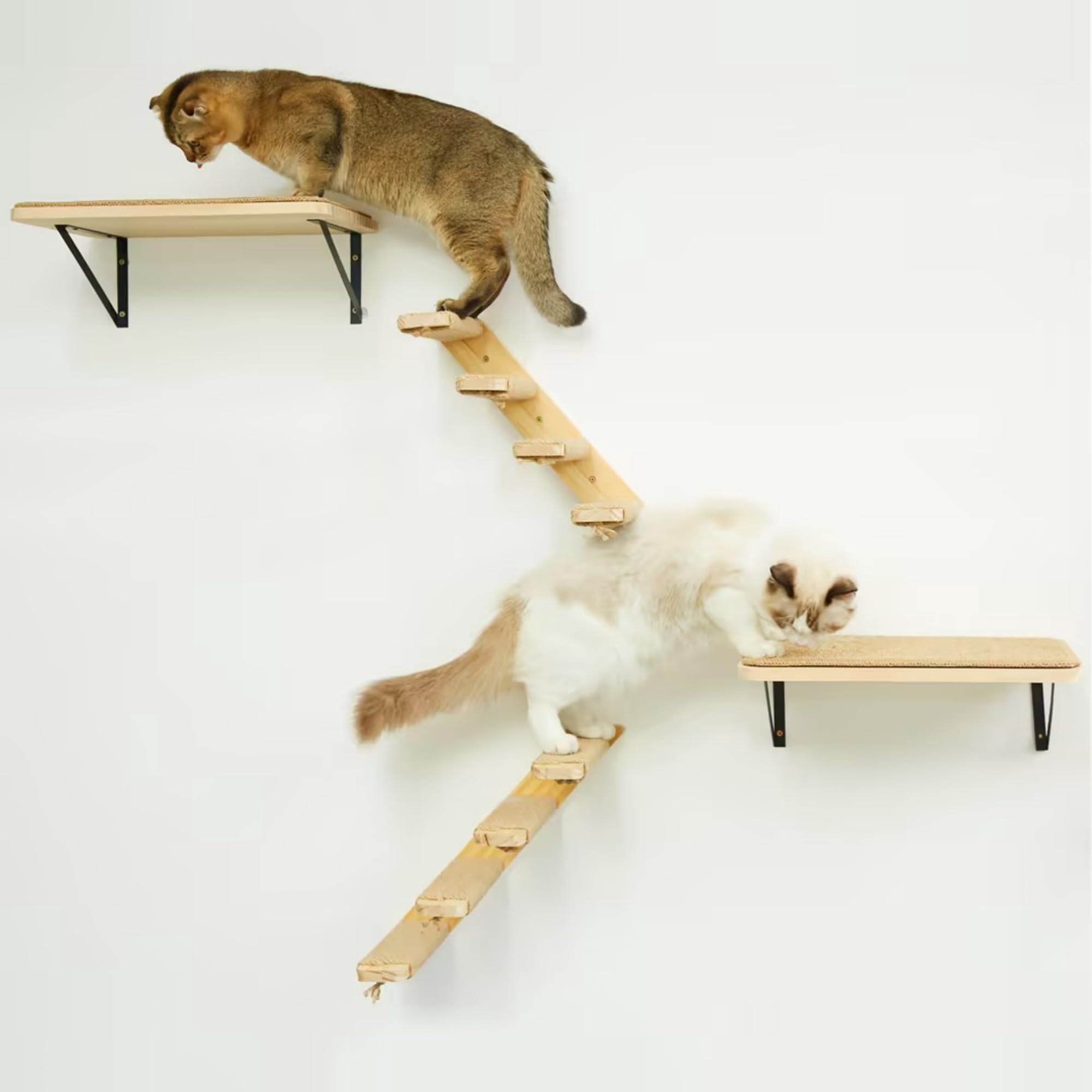 Wood Shelf Combo A (4 Pieces) Cat Perch Wall Mounted Playground