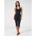 thumbnail image 7 of IBTOM CASTLE Capri Workout Sets for Women V Neck Halter Sports Bra High Waist Capri Leggings 2 Piece Yoga Pilates Outfits S Black, 7 of 7