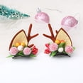 thumbnail image 4 of Diadema navideña, producto de simulación, diadema con astas, diadema navideña, diadema de flores para niños, diadema navideña hecha a mano, 4 of 6