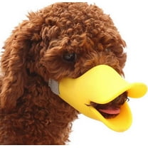 LQQBOX 1 Pack Dog Muzzles Anti Bite Silicone Duck-Bill Duck Mouth Shape Dog Mouth Covers Anti-Called Muzzle for Small Medium Dogs